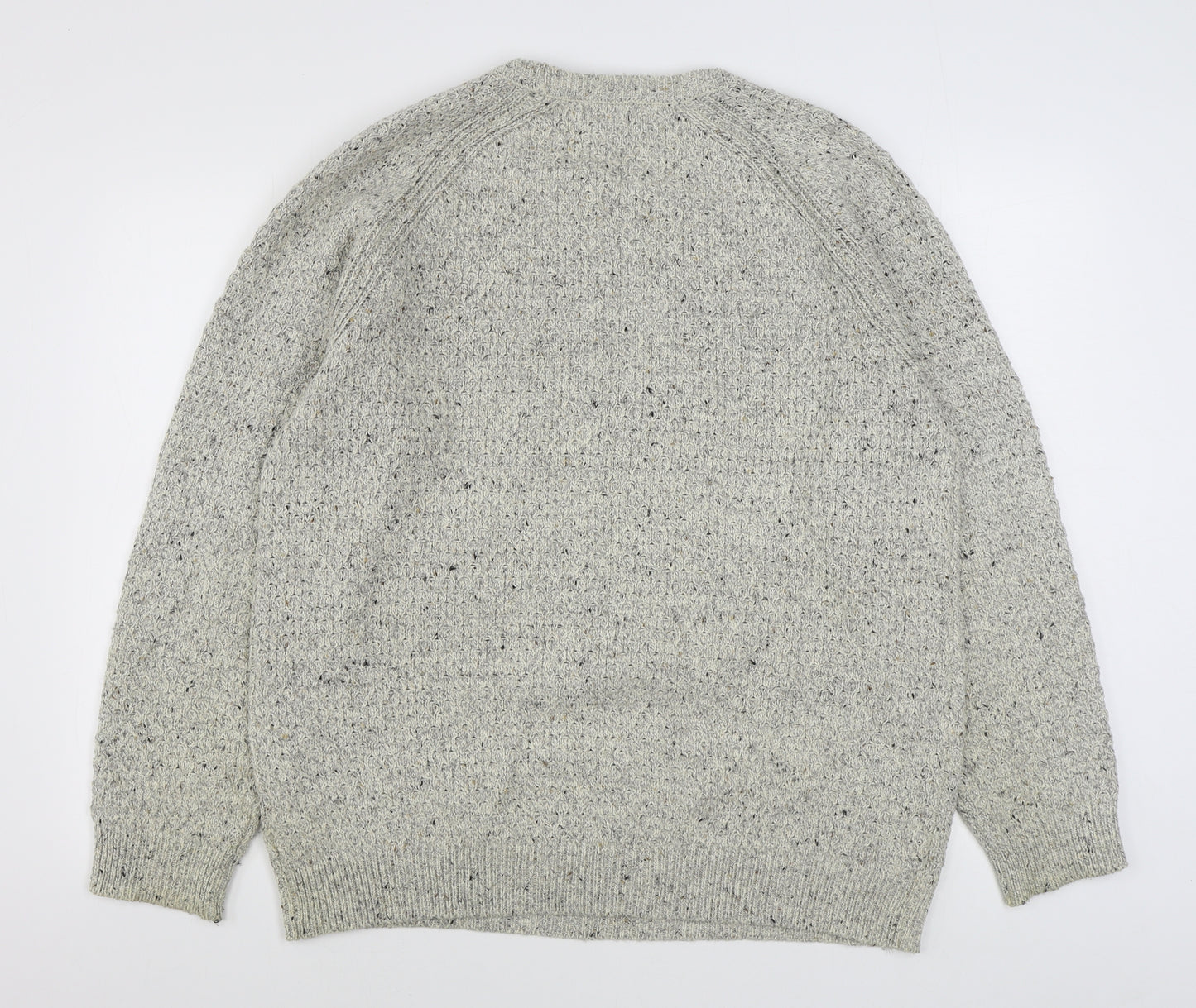 Marks and Spencer Mens Beige Round Neck  Cotton Pullover Jumper Size XL