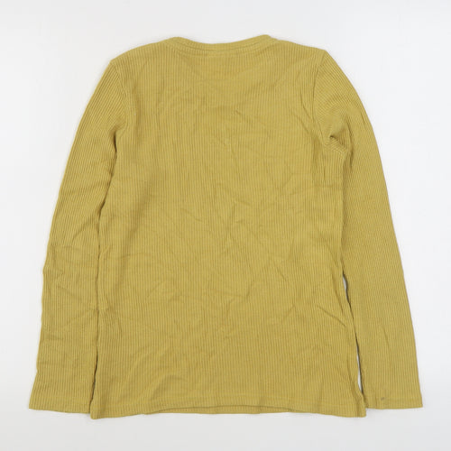 Cotswold Womens Yellow Round Neck  Viscose Pullover Jumper Size S