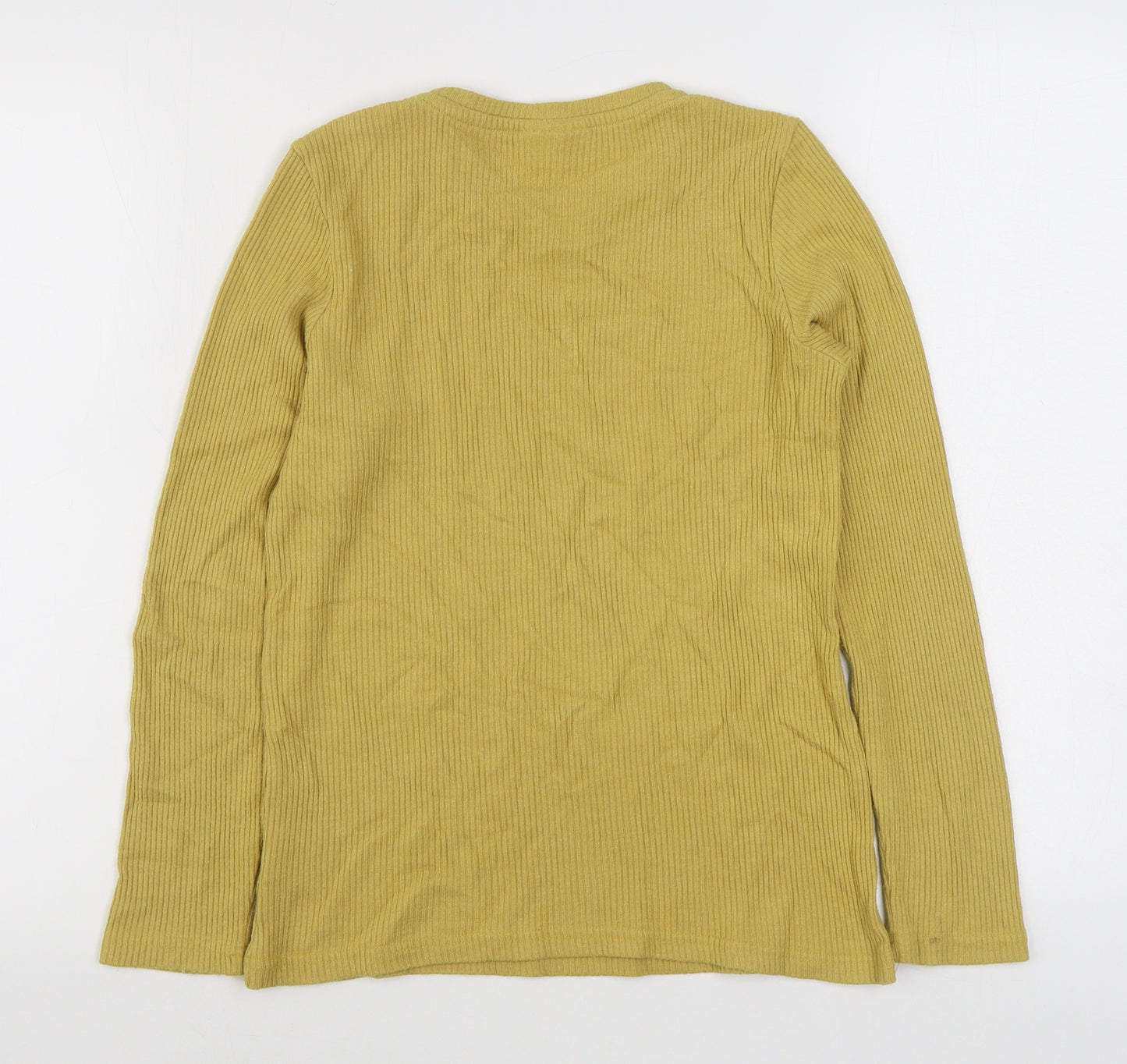 Cotswold Womens Yellow Round Neck  Viscose Pullover Jumper Size S