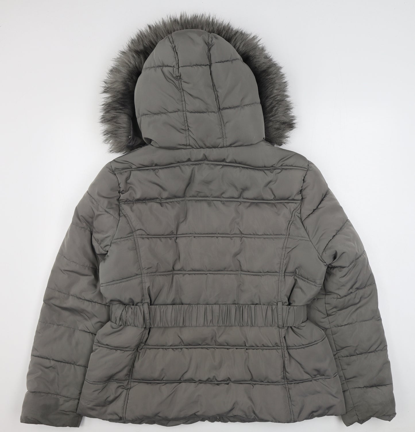 New Look Womens Grey   Parka Coat Size 18  Zip