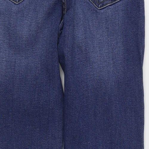 Dunnes Stores Womens Blue  Cotton Straight Jeans Size 14 L32 in Regular Zip