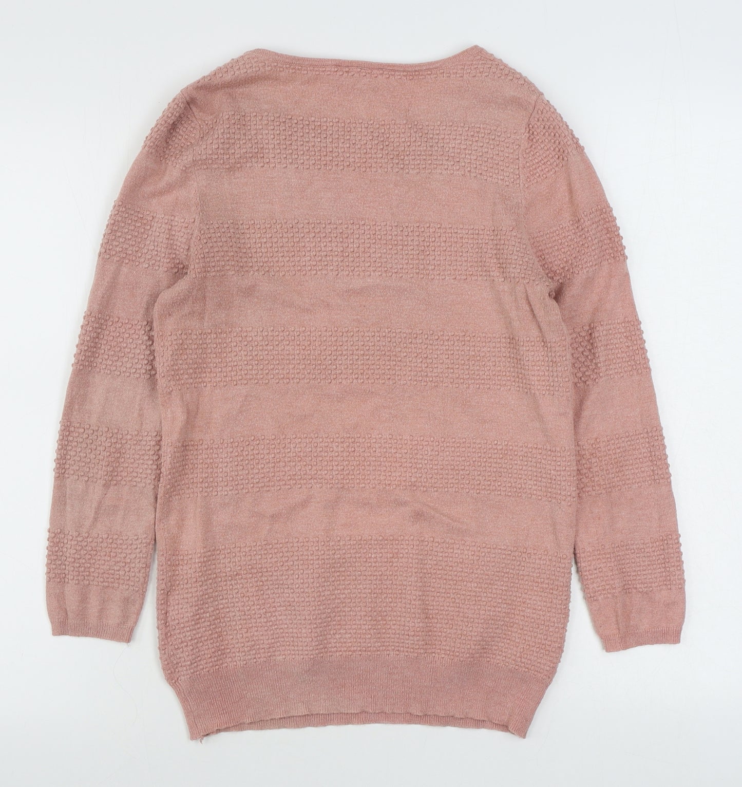 Warehouse Womens Pink Scoop Neck  Viscose Pullover Jumper Size 8