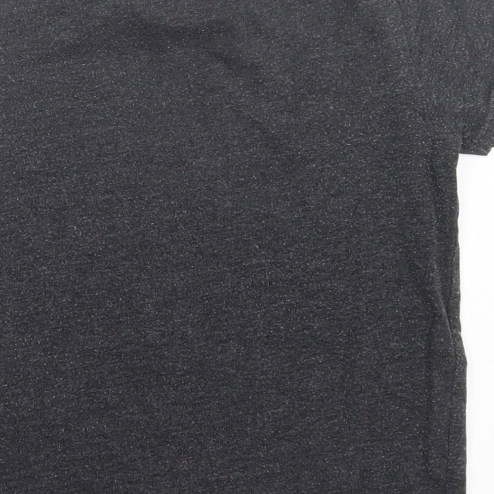 Matalan Boys Grey  Cotton Basic T-Shirt Size 4 Years Crew Neck Pullover