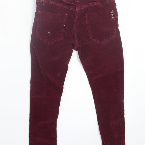 Marks and Spencer Girls Purple  Cotton Capri Trousers Size 5-6 Years  Regular Button
