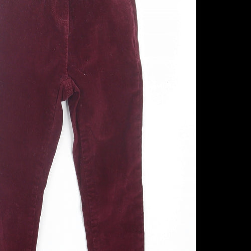 Marks and Spencer Girls Purple  Cotton Capri Trousers Size 5-6 Years  Regular Button
