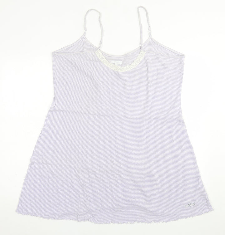 Per Una Womens Purple Striped Cotton Dress Size L