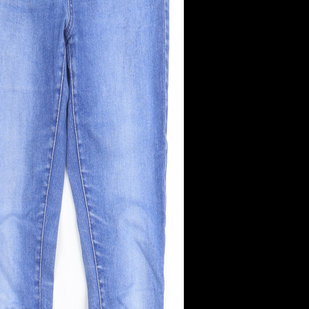 George Womens Blue  Cotton Skinny Jeans Size 12 L29 in Regular Button