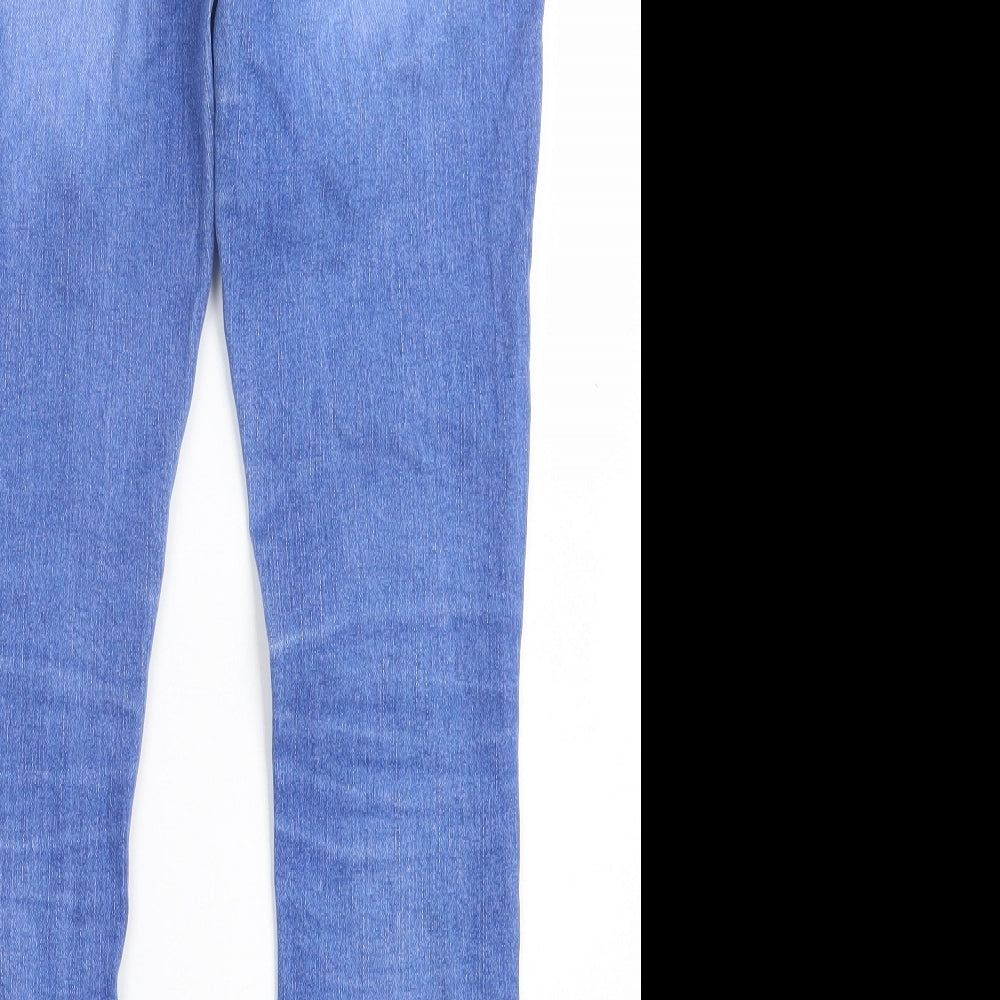 George Womens Blue  Cotton Skinny Jeans Size 12 L29 in Regular Button