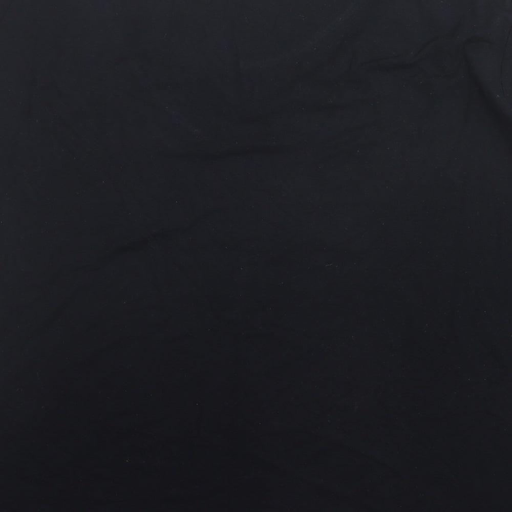 Missguided Womens Black  Viscose Basic T-Shirt Size 12 V-Neck