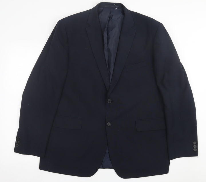 Racing Green Mens Blue  Polyester Jacket Suit Jacket Size 44