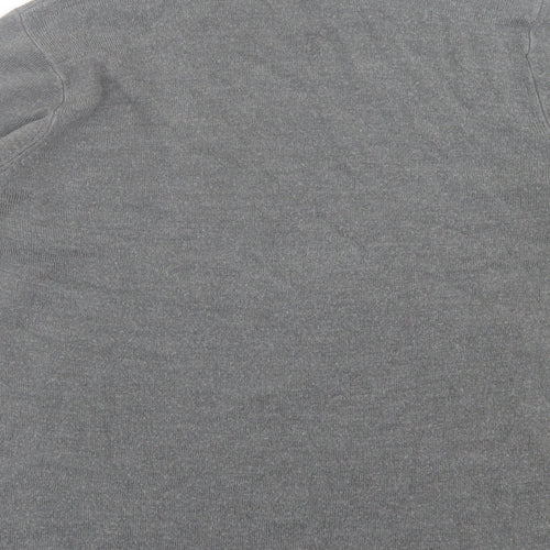 Classic Womens Grey Crew Neck  Acrylic Pullover Jumper Size 14