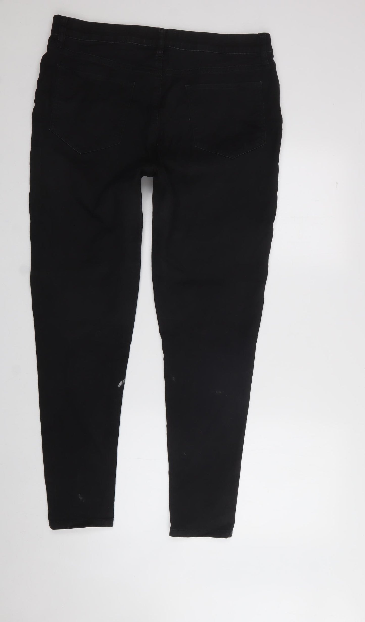F&F Womens Black  Cotton Trousers  Size 18 L27.5 in Regular