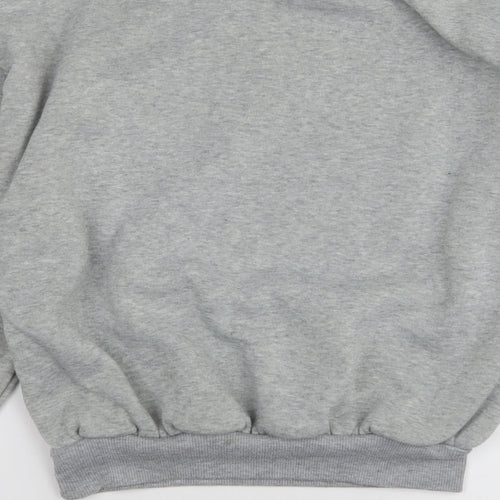 SheIn Womens Grey  Polyester Henley Sweatshirt Size S