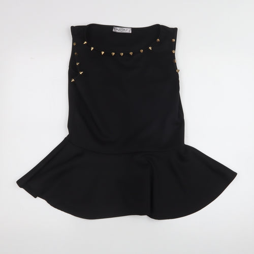 body casual  Womens Black  Polyester Skater Dress  Size S  Crew Neck