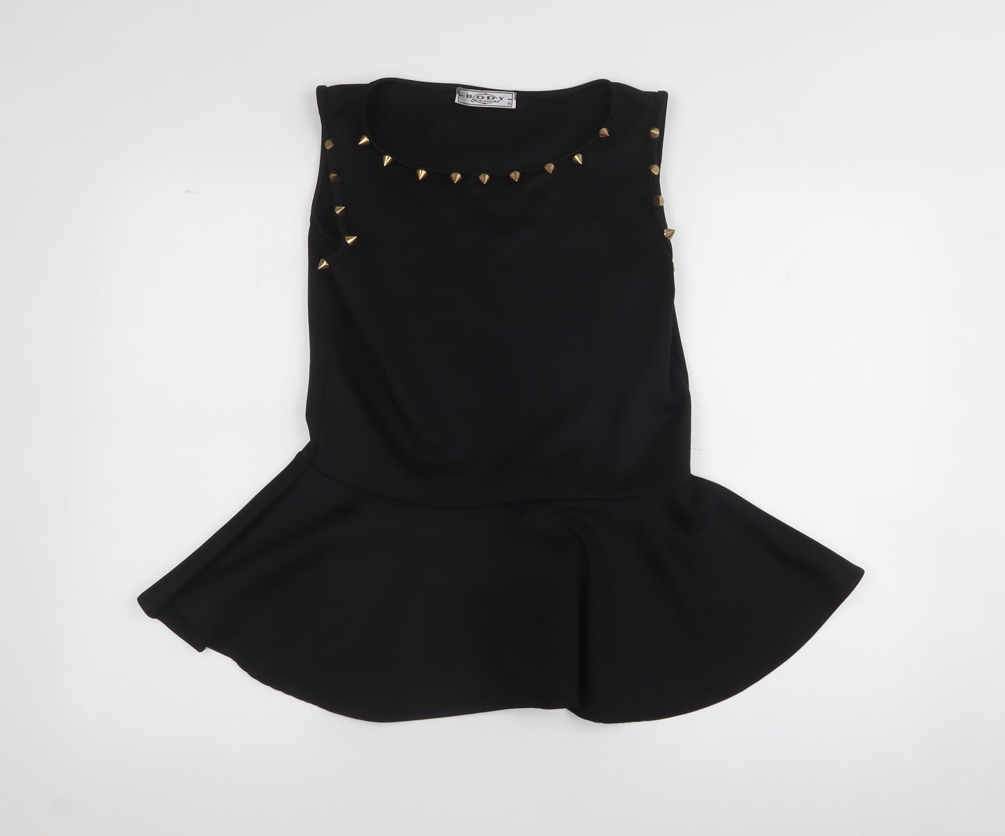 body casual  Womens Black  Polyester Skater Dress  Size S  Crew Neck