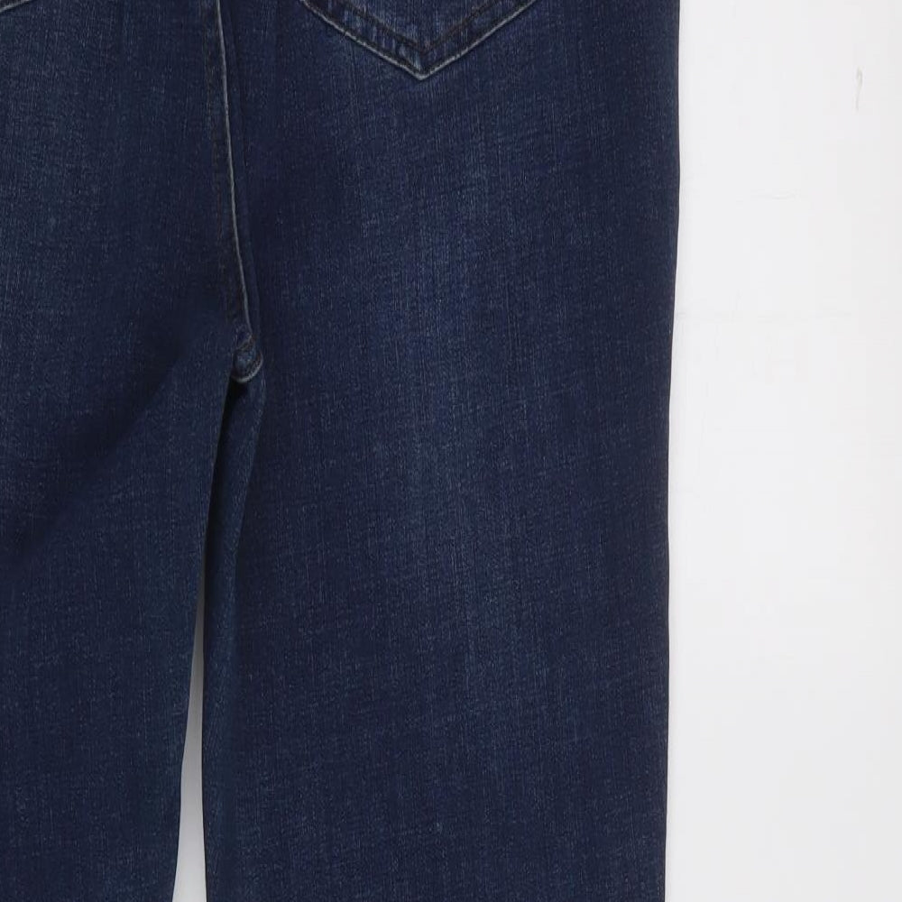 infinity 4 way stretch  Womens Blue  Cotton Trousers  Size 18 L28 in Regular Button