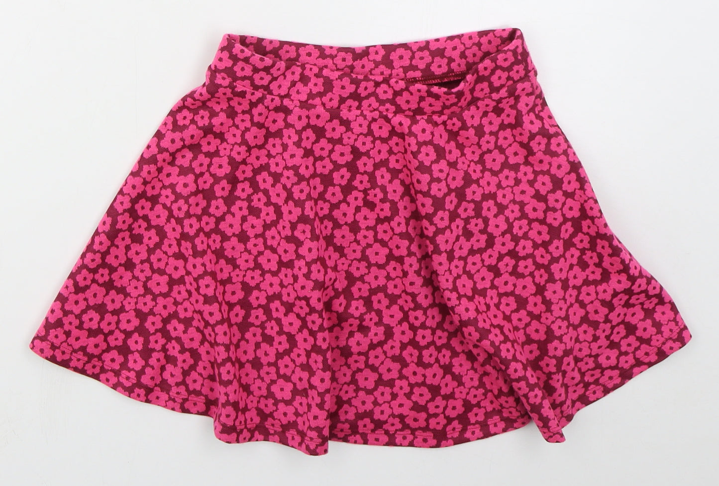 Matalan Girls Pink Floral Polyester Skater Skirt Size 9 Years  Regular