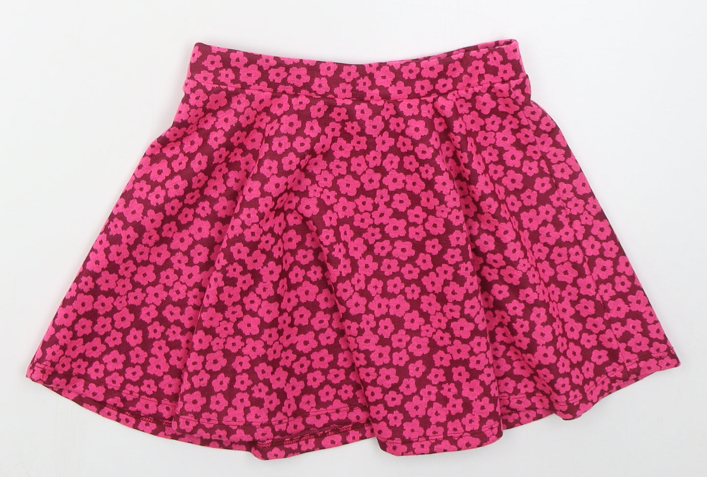 Matalan Girls Pink Floral Polyester Skater Skirt Size 9 Years  Regular