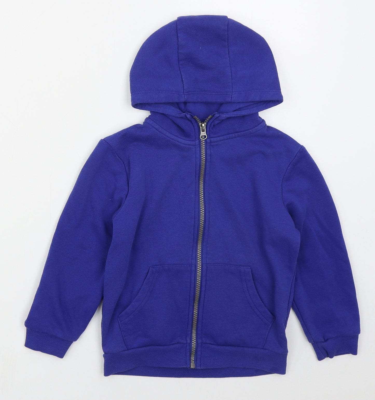 Dunnes Boys Blue  Cotton Full Zip Hoodie Size 5 Years  Zip
