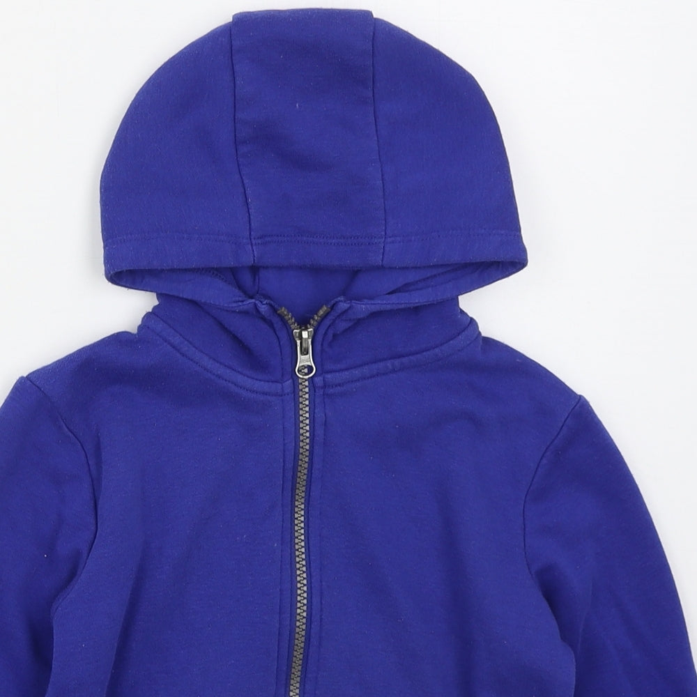 Dunnes Boys Blue  Cotton Full Zip Hoodie Size 5 Years  Zip