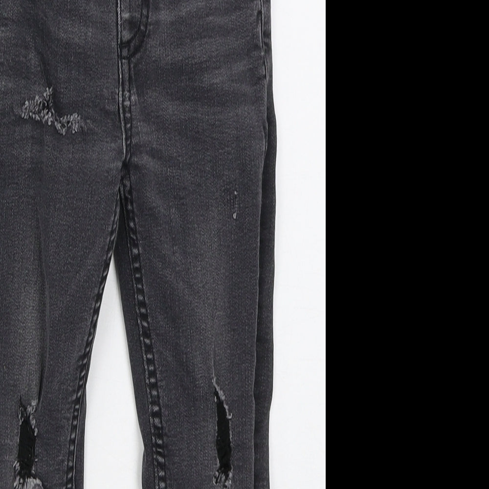River Island Boys Grey  Cotton Skinny Jeans Size 5 Years  Regular Button