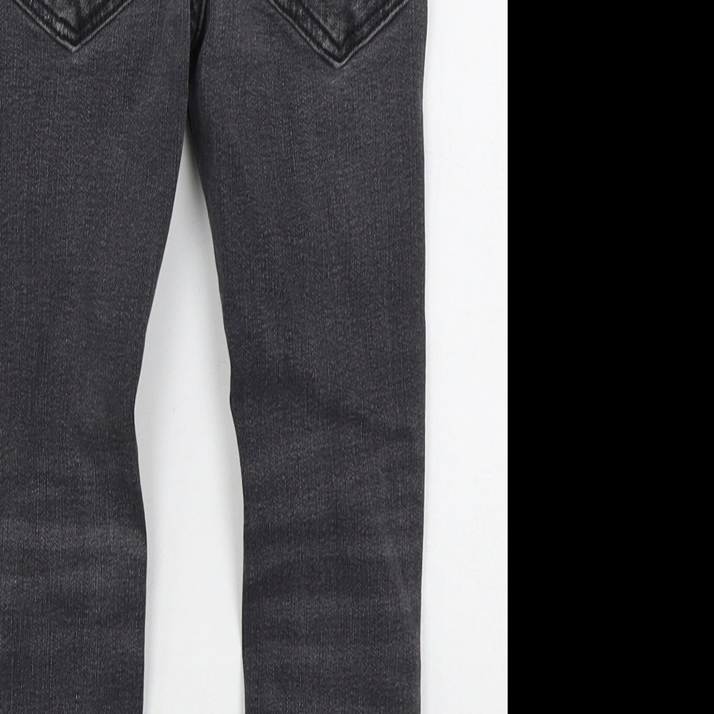 River Island Boys Grey  Cotton Skinny Jeans Size 5 Years  Regular Button