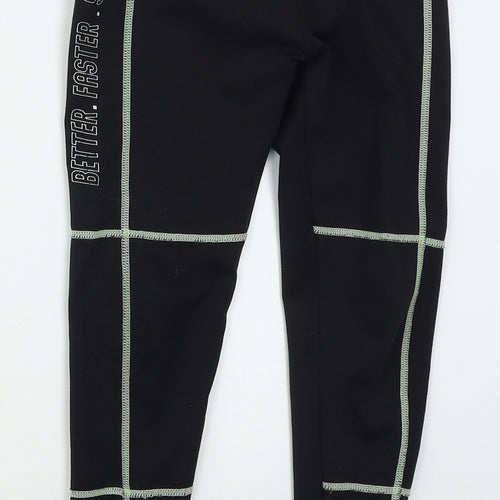 Dunnes Girls Black  Polyester Carrot Trousers Size 8-9 Years  Regular  - Better Faster Stronger