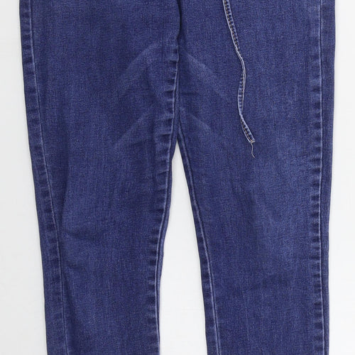 The Casual Company Womens Blue  Cotton Skinny Jeans Size 10 L29 in Regular Drawstring