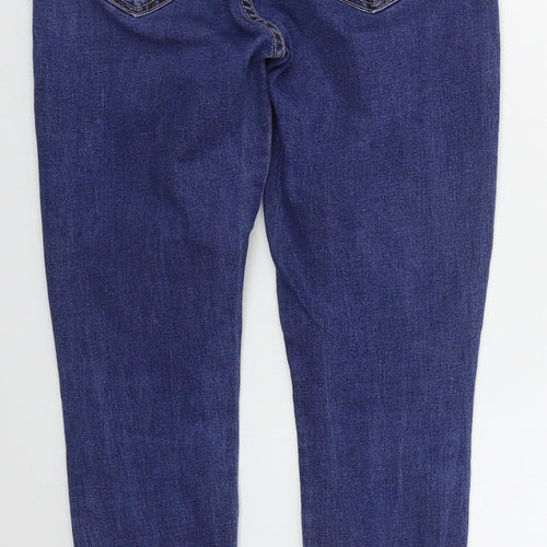 The Casual Company Womens Blue  Cotton Skinny Jeans Size 10 L29 in Regular Drawstring