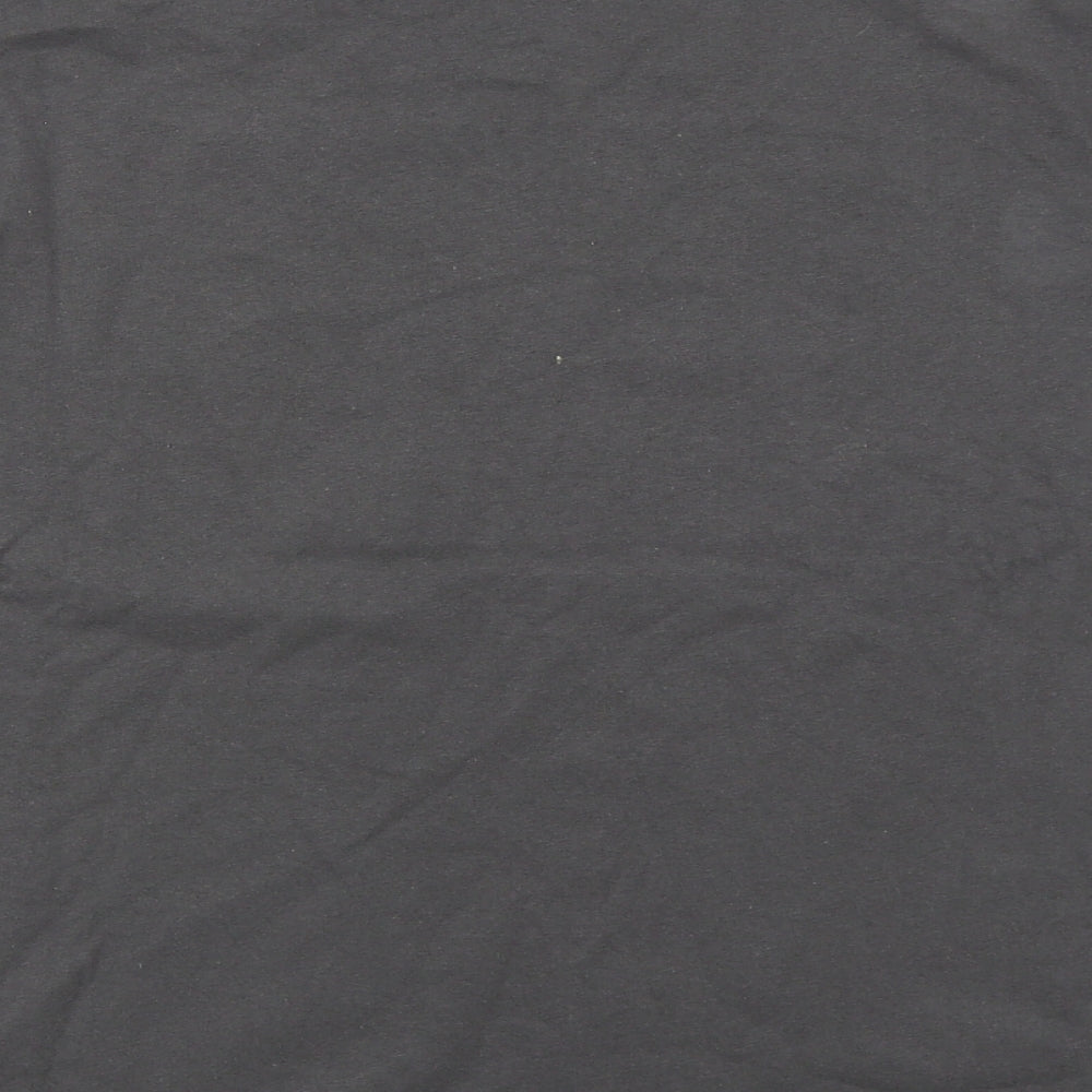 SheIn Womens Grey  Cotton Basic T-Shirt Size L Crew Neck - Los Angeles Motorcycles