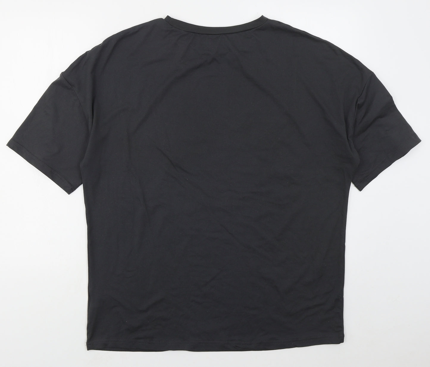 SheIn Womens Grey  Polyester Basic T-Shirt Size L Crew Neck - Wild and Free