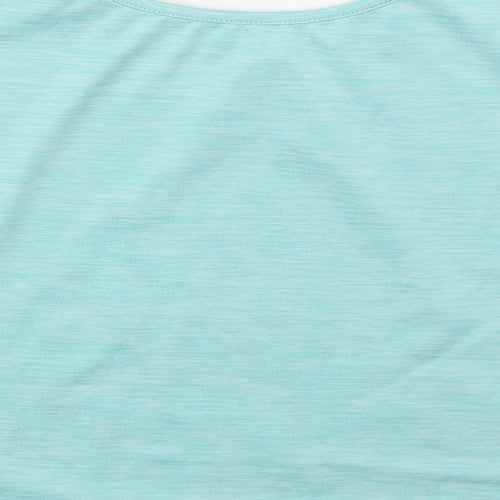 Preworn Womens Blue  Polyester Cropped T-Shirt Size S Boat Neck - Can't Stop Moving