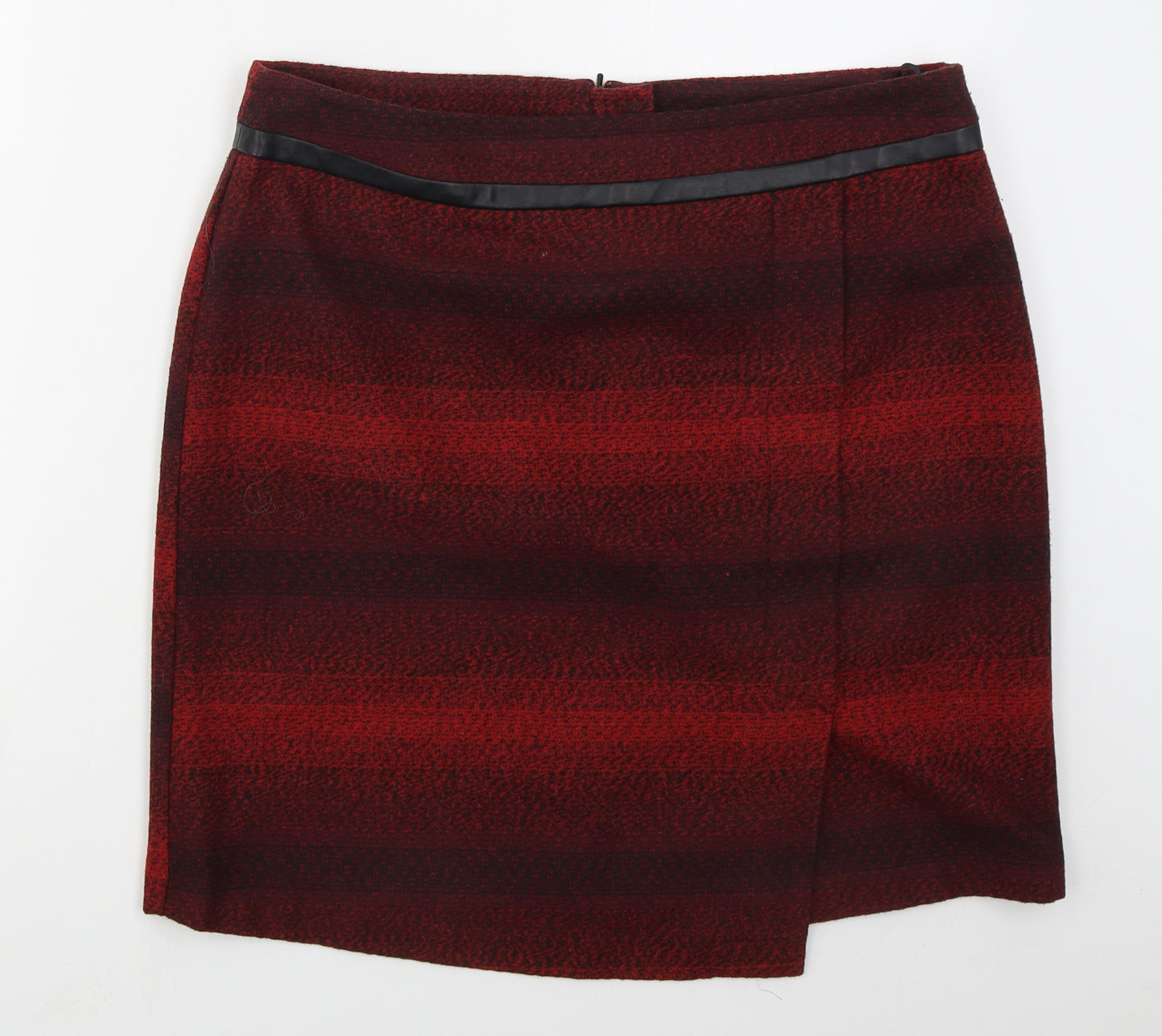 TU Womens Red  Polyester Mini Skirt Size 16   Zip