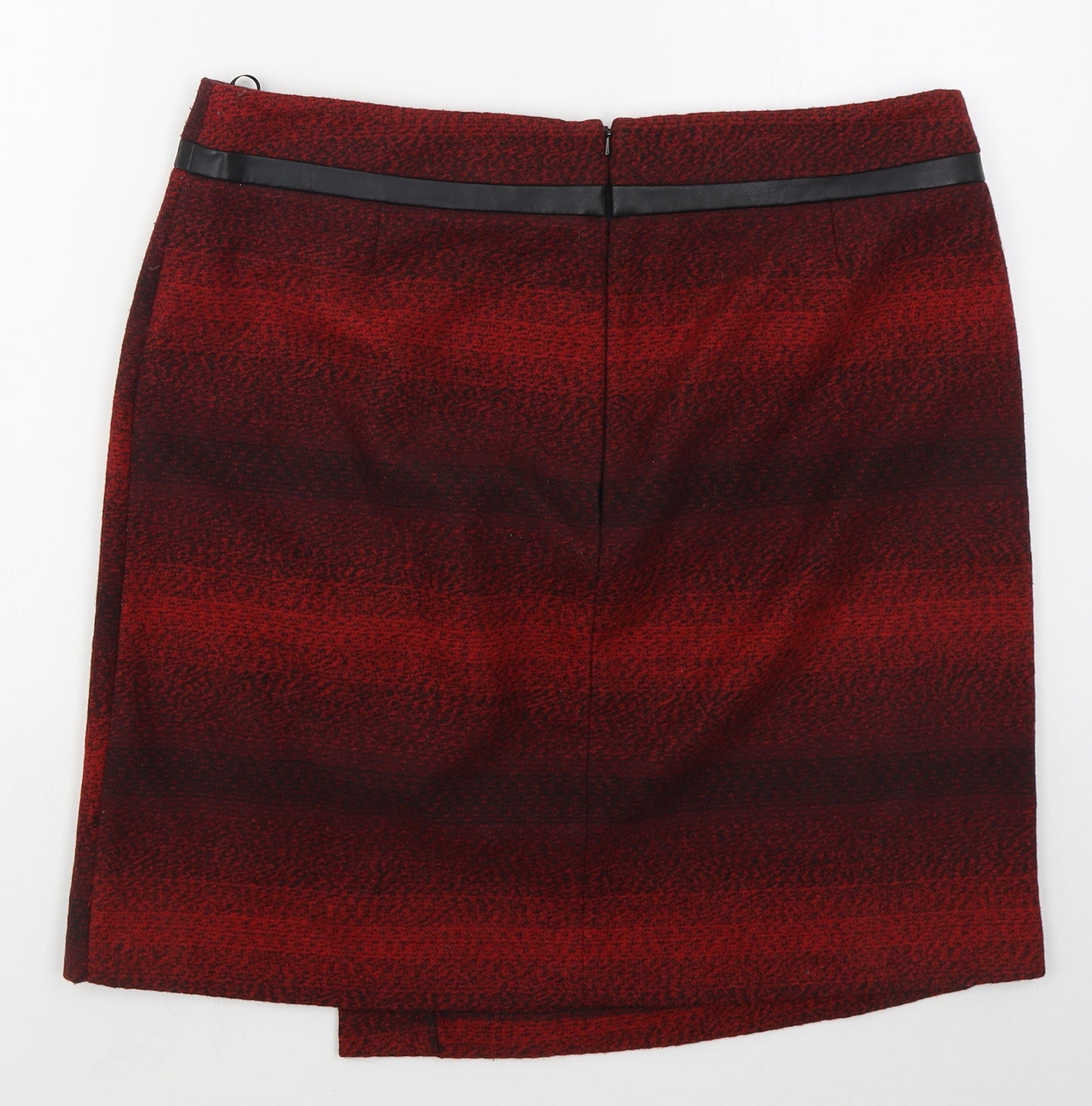 TU Womens Red  Polyester Mini Skirt Size 16   Zip