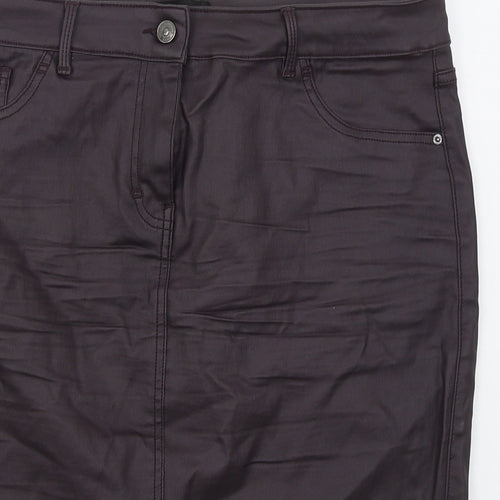 NEXT Womens Purple  Viscose Straight & Pencil Skirt Size 16   Button