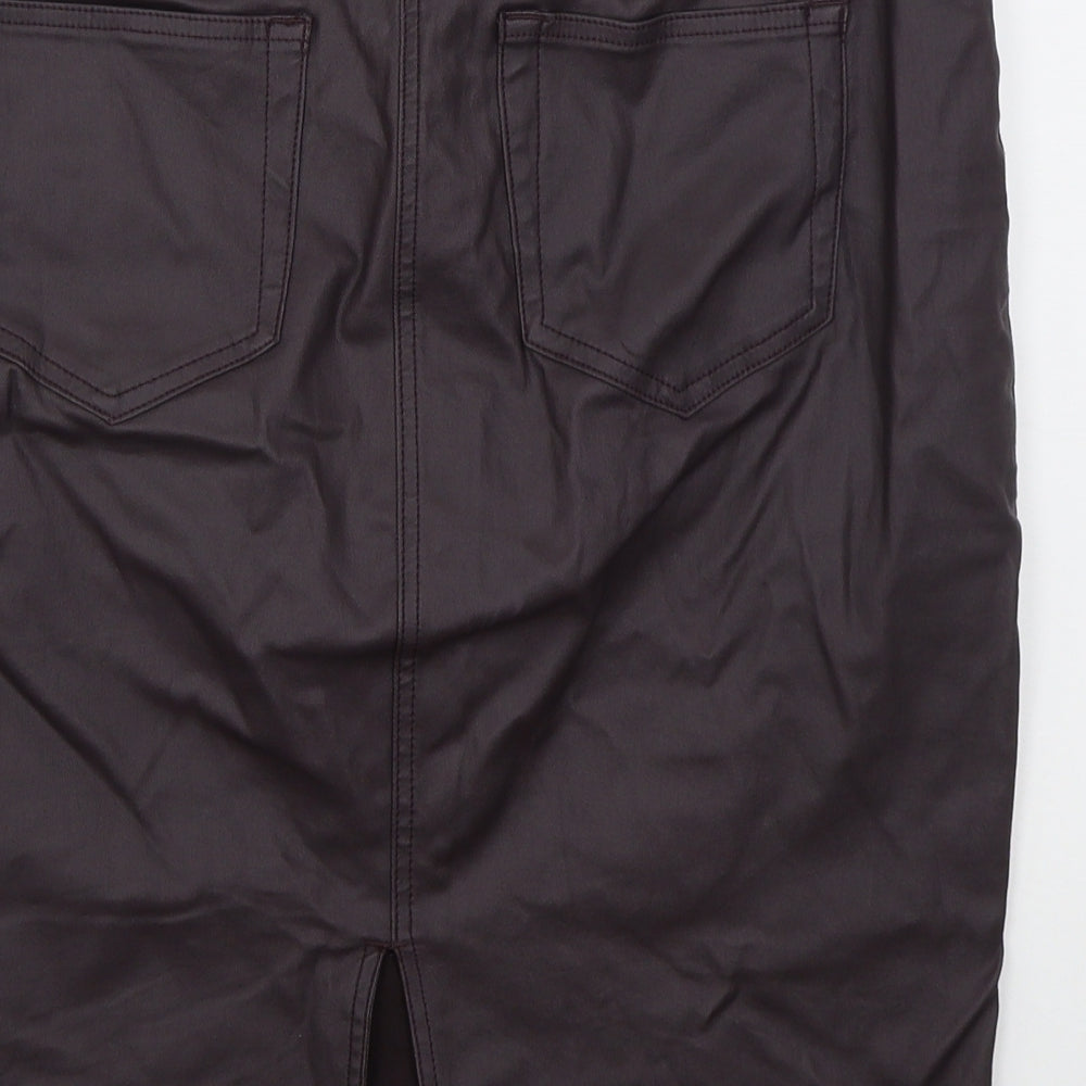 NEXT Womens Purple  Viscose Straight & Pencil Skirt Size 16   Button