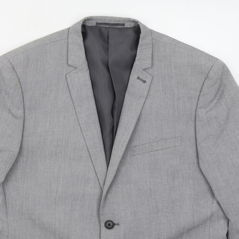 Taylor & Wright Mens Grey  Polyester Jacket Suit Jacket Size 42