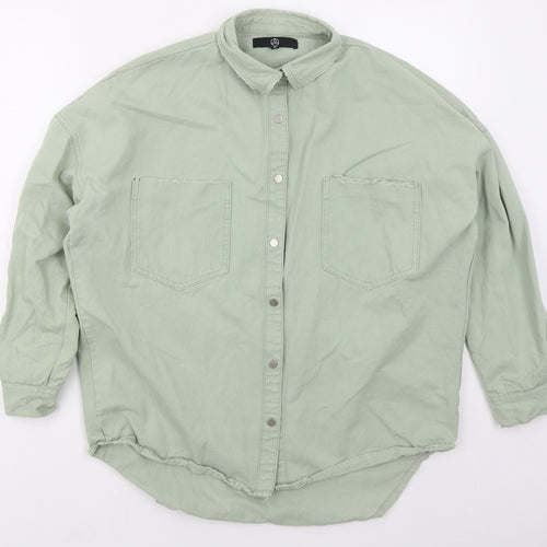 Missguided Womens Green   Jacket  Size 6  Button - New York