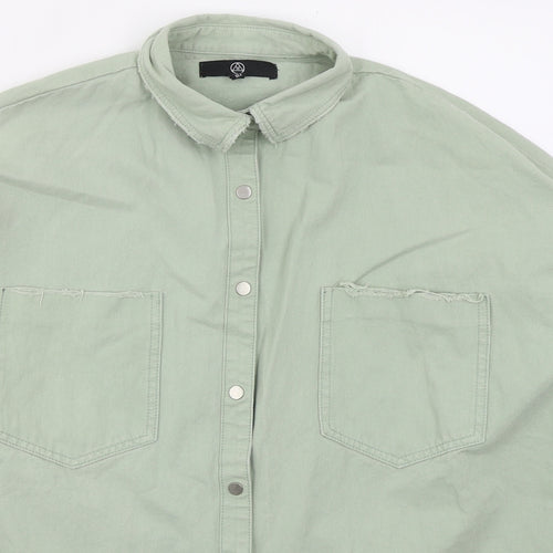 Missguided Womens Green   Jacket  Size 6  Button - New York