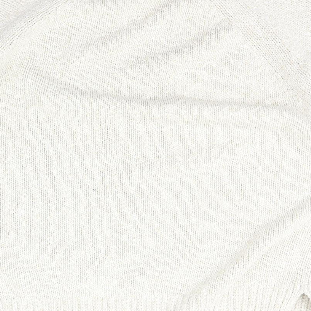 Marks and Spencer Womens Ivory High Neck  Silk Pullover Jumper Size 18