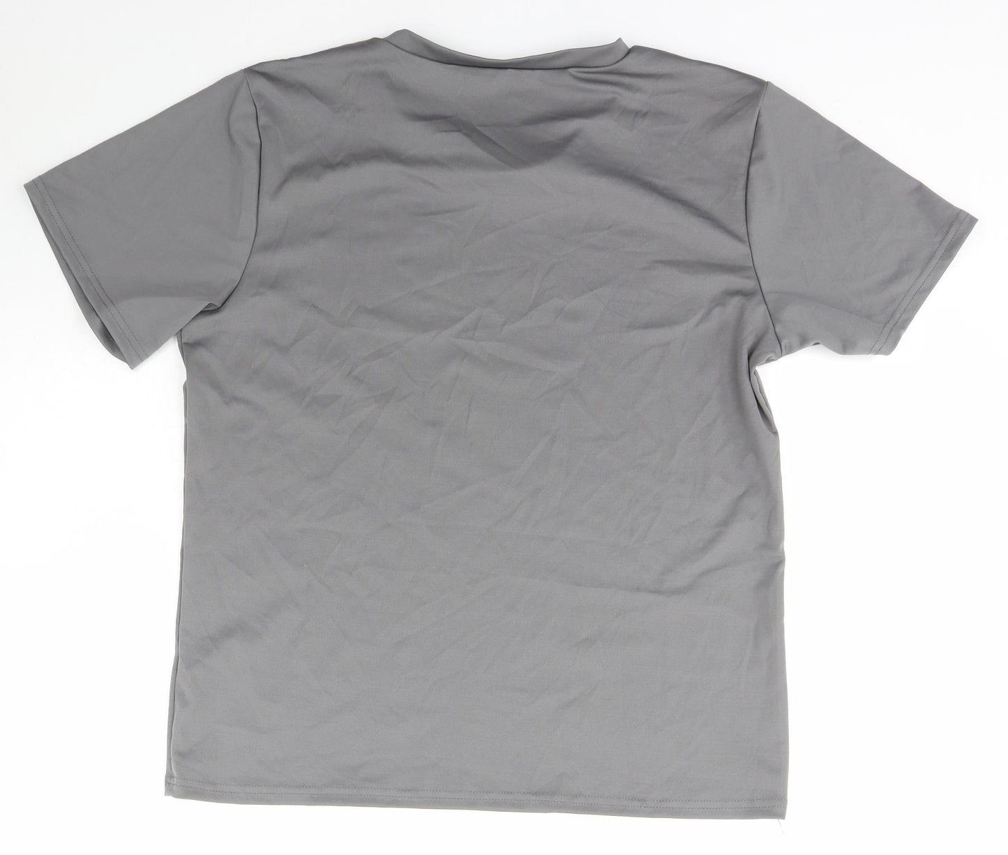Preworn Womens Grey  Polyamide Basic T-Shirt Size XL Scoop Neck Pullover