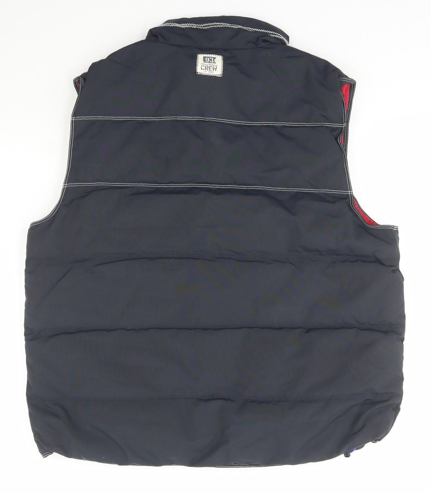 Crew Mens Blue   Gilet Coat Size XL  Zip