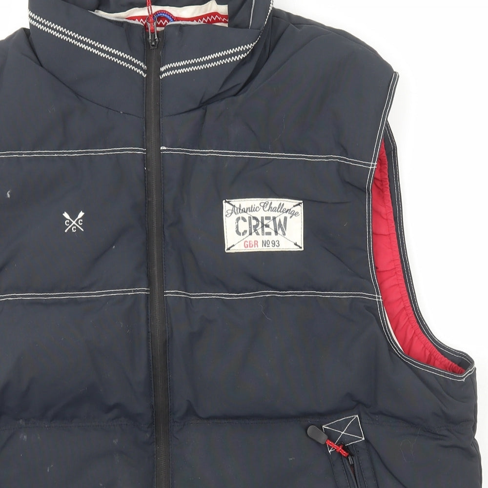 Crew Mens Blue   Gilet Coat Size XL  Zip