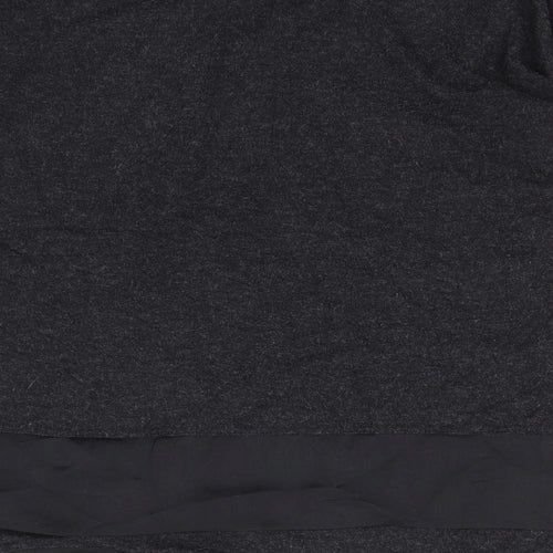 POMODORO Womens Grey V-Neck  Viscose Pullover Jumper Size 12