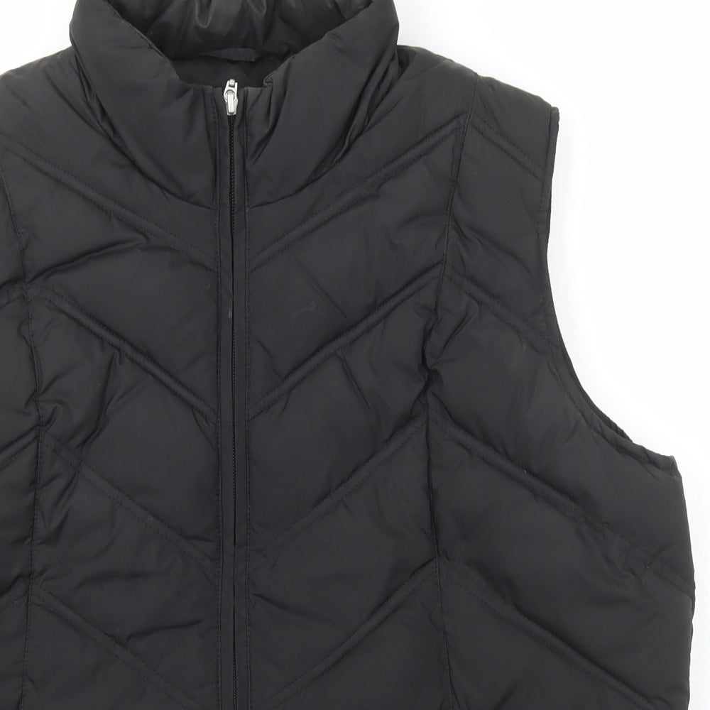 Per Una Womens Black   Gilet Coat Size XL  Zip