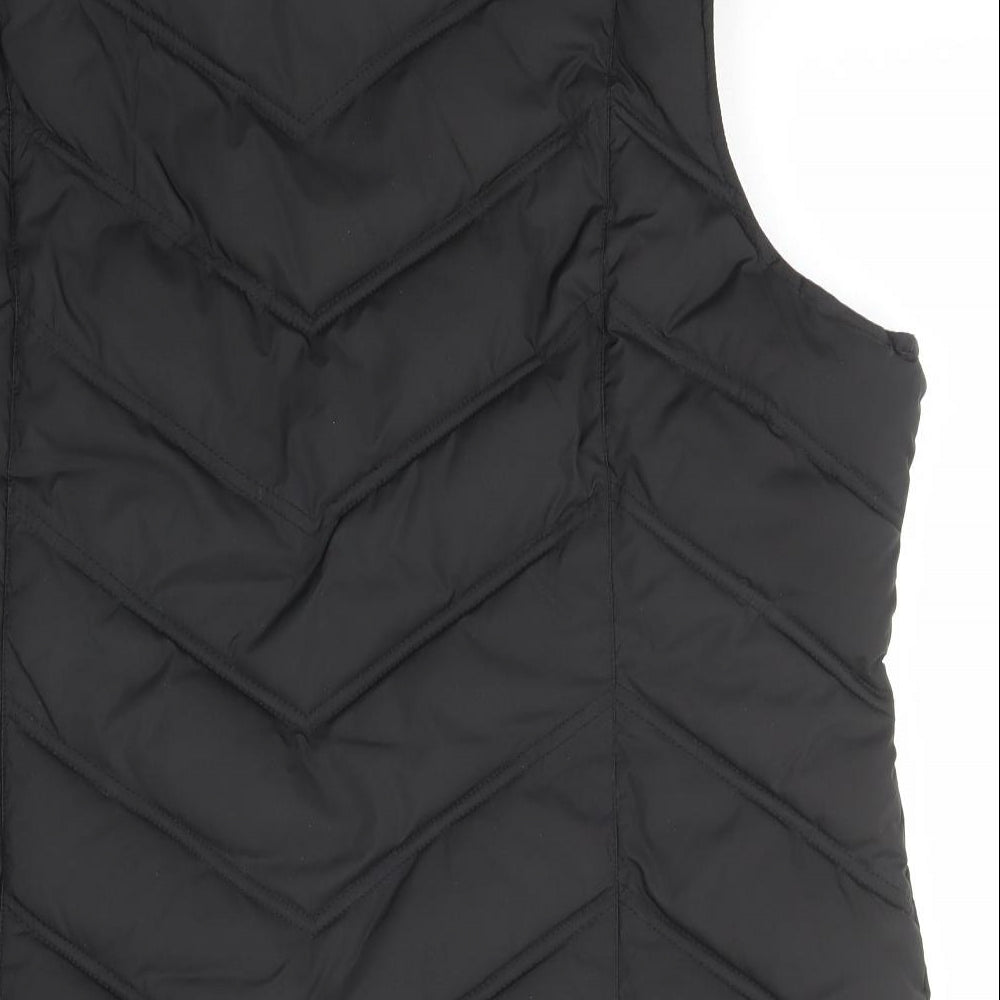 Per Una Womens Black   Gilet Coat Size XL  Zip