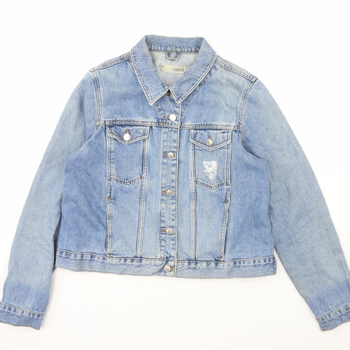 Topshop Womens Blue   Jacket Coat Size 16  Button