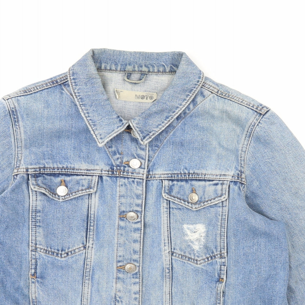 Topshop Womens Blue   Jacket Coat Size 16  Button
