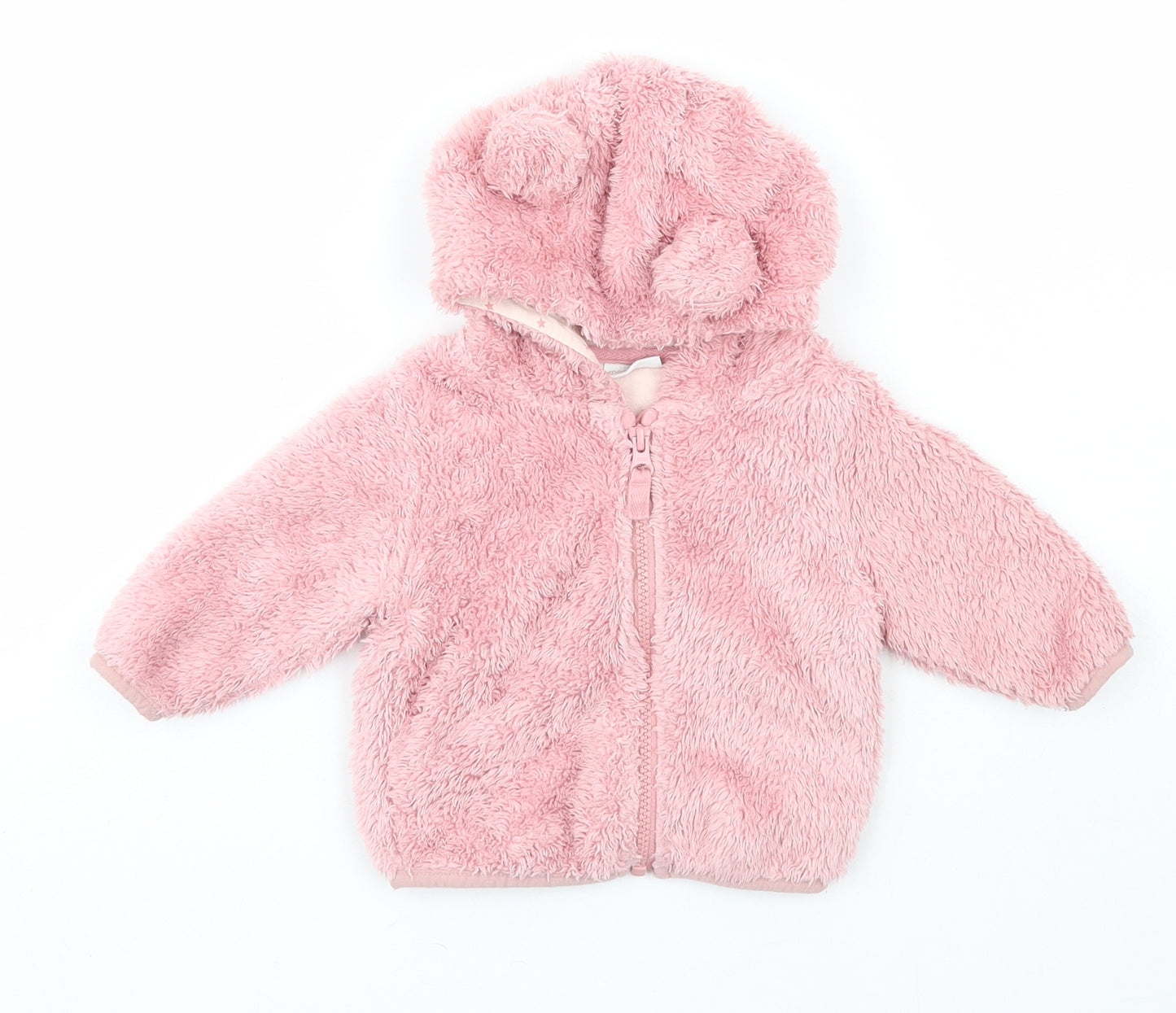 NEXT Baby Pink  Polyester Full Zip Jumper Size 3-6 Months