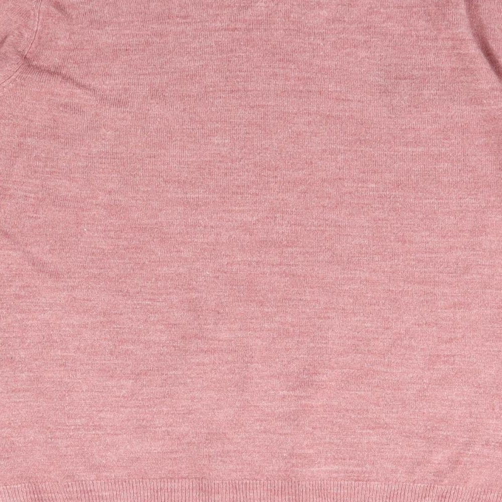 F&F Womens Pink Scoop Neck  Acrylic Pullover Jumper Size L
